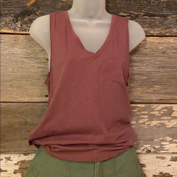 Madewell Tops - Madewell Cotton Whisper V Neck Pocket Tank